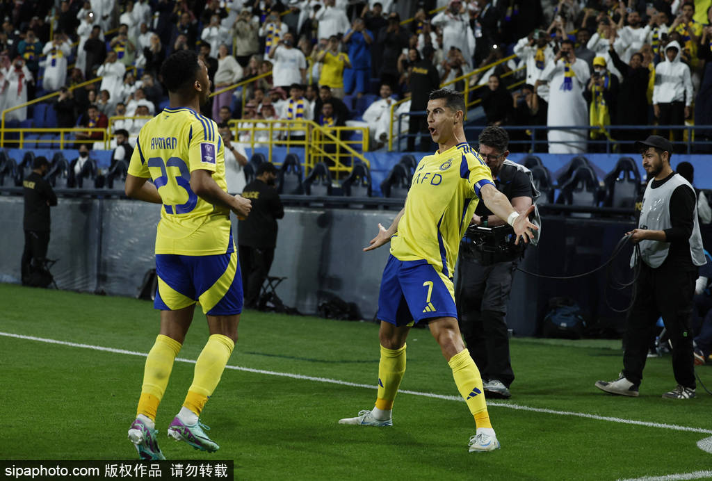 亚冠-C罗点射杜兰双响 利雅得胜利总分3-0晋级八强