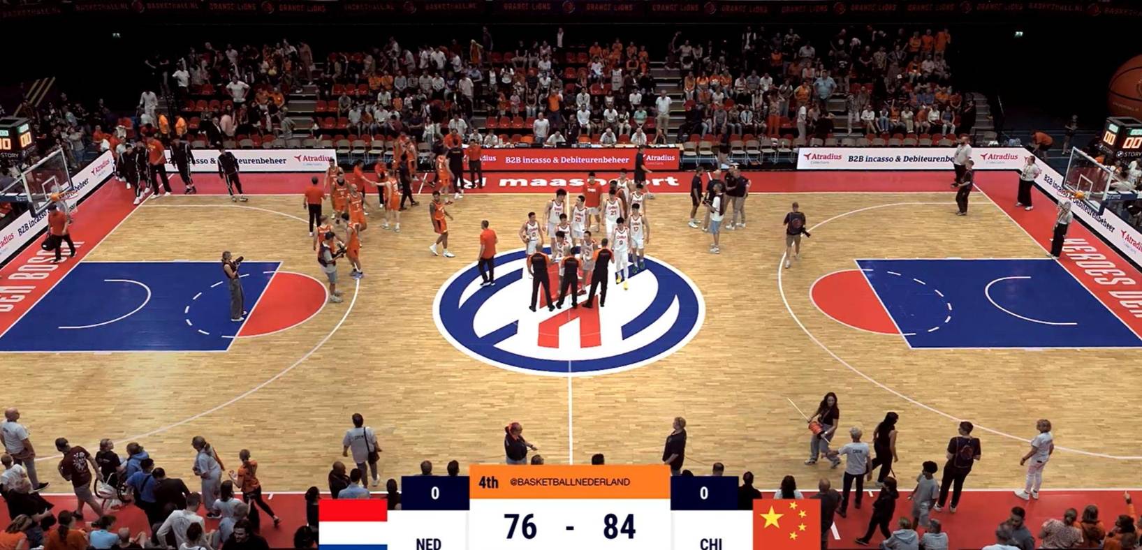 男篮热身赛-余嘉豪两双胡明轩13分 中国胜荷兰